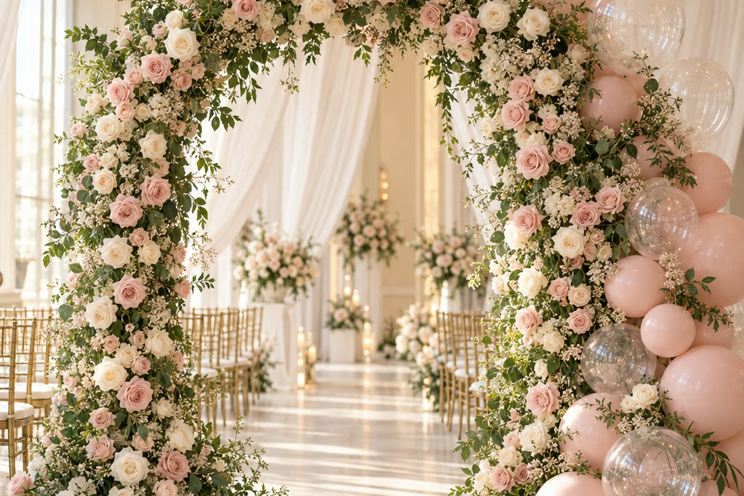 Event styling: flowers, balloons and complete decoration