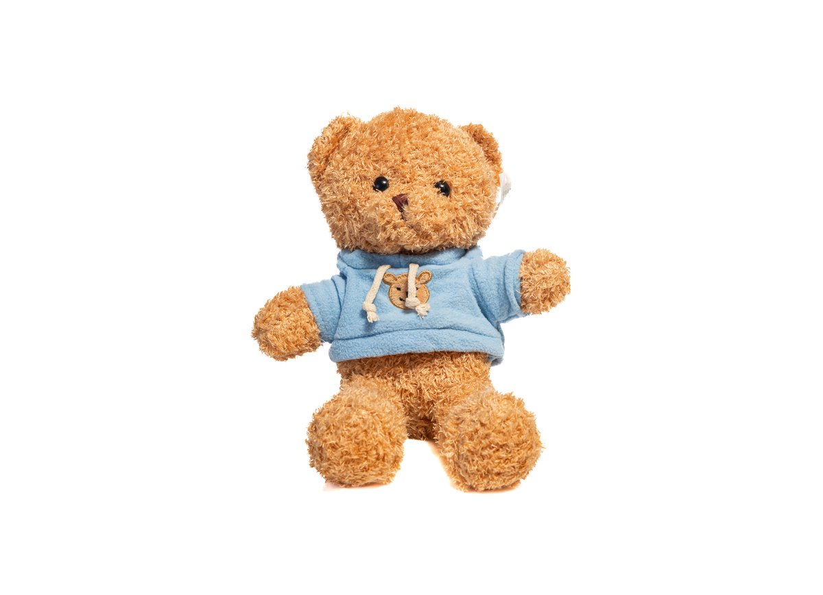Baby Blue Teddy Bear — Basta Flowers, Limassol