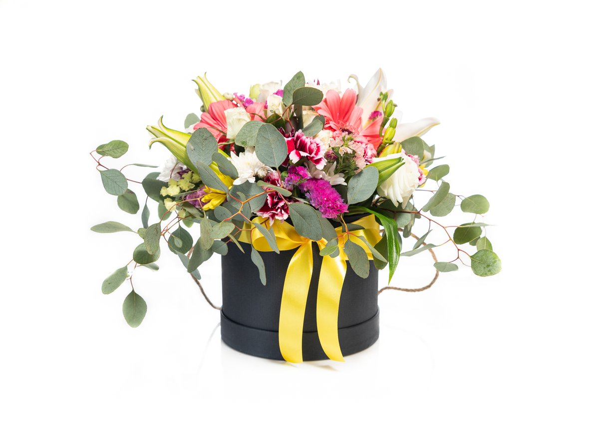 Box with Mixed Flowers — Basta Flowers, Limassol