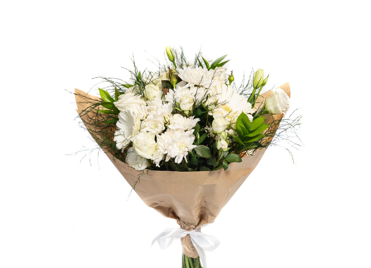 Sympathy Bouquet — Basta Flowers, Limassol