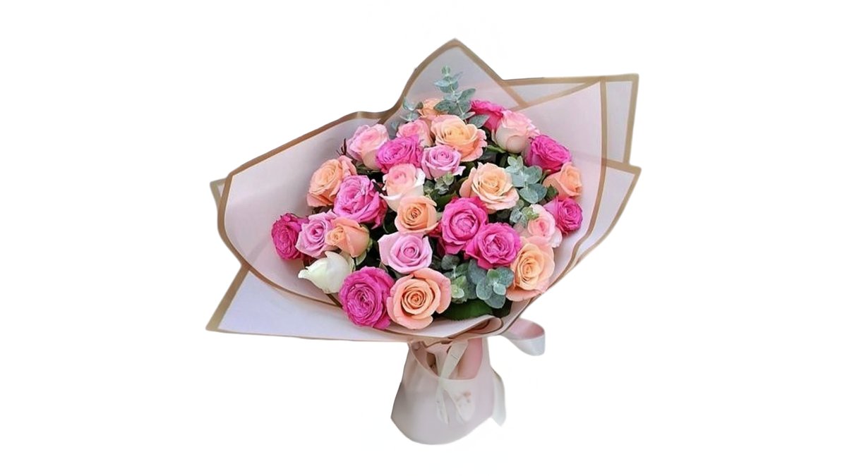 31 Mixed Roses — Basta Flowers, Limassol